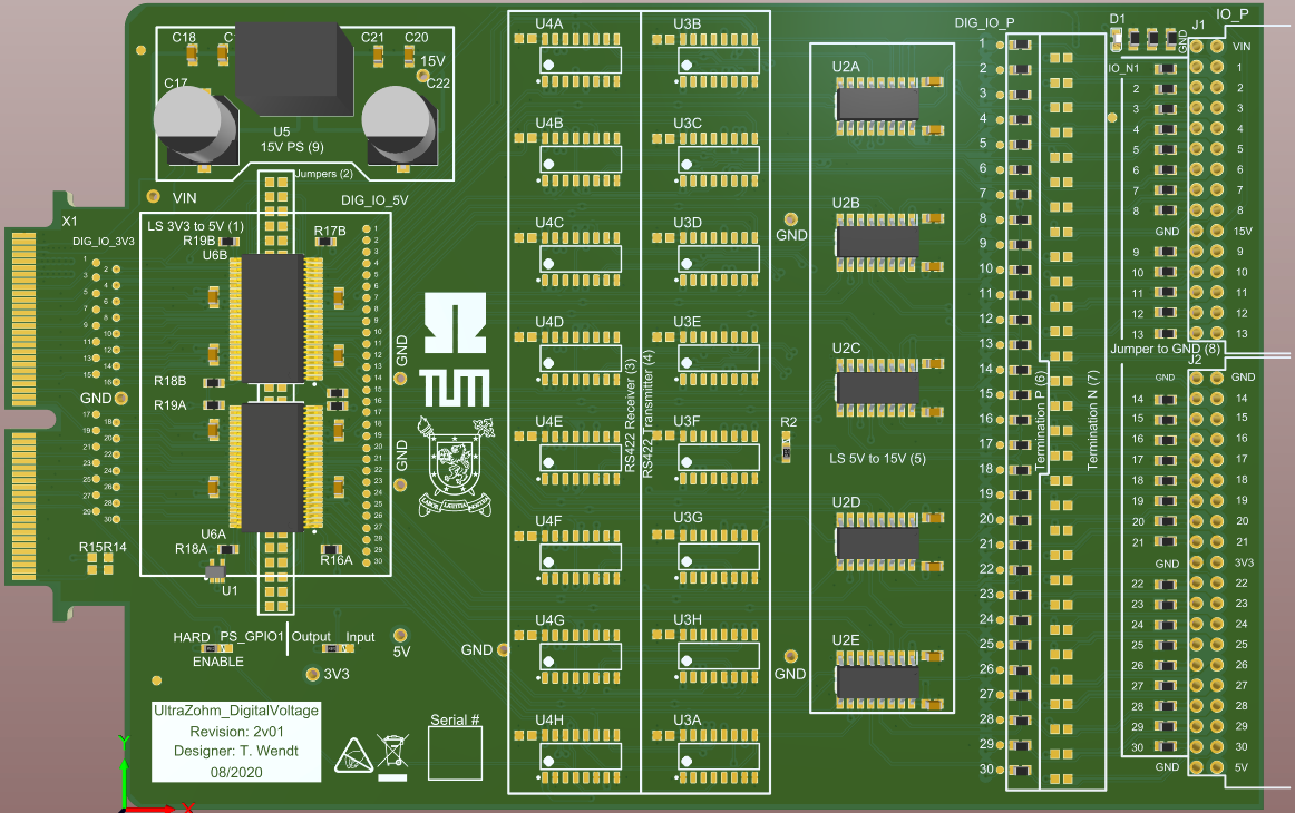 Digital Adapter Board: 3.3V to 15V